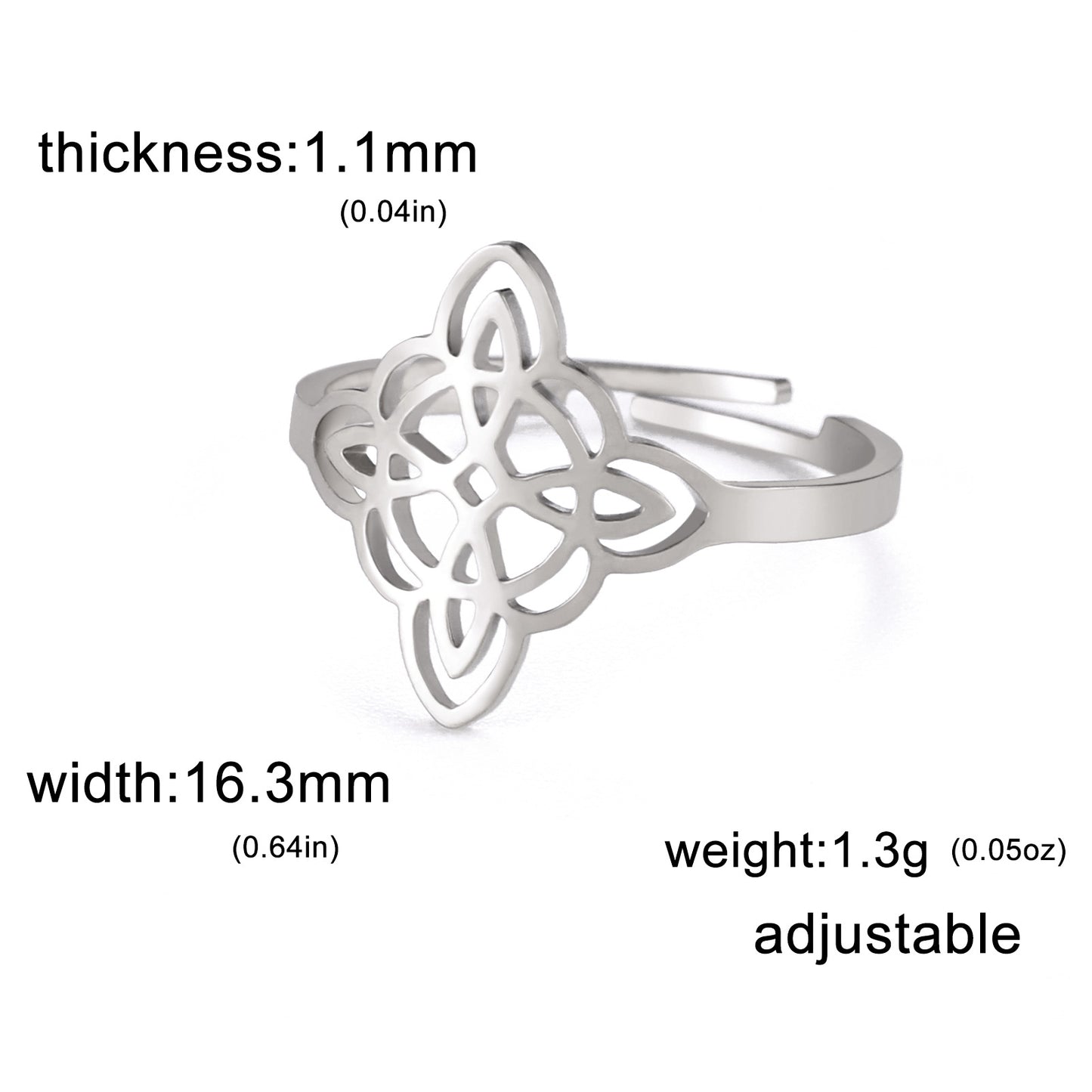 Anillos Nudo de Bruja Ajustables