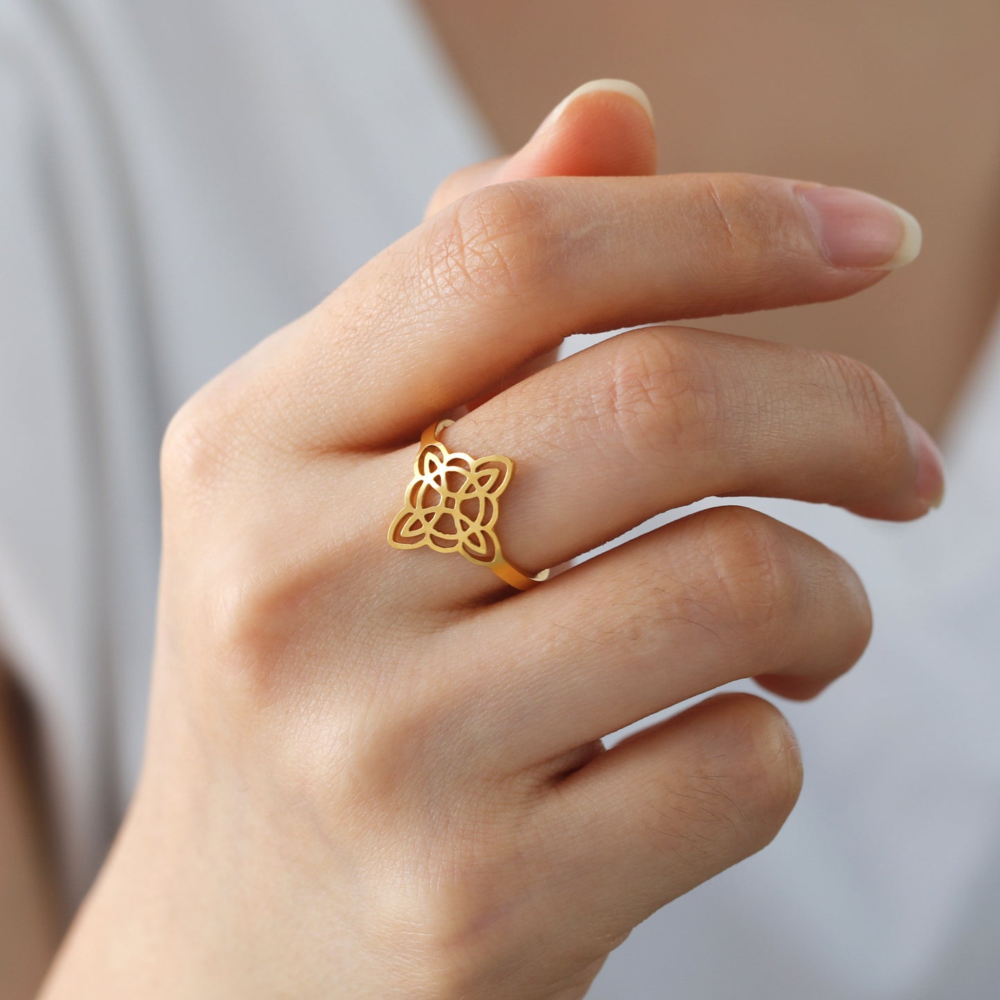 Anillos Nudo de Bruja Ajustables