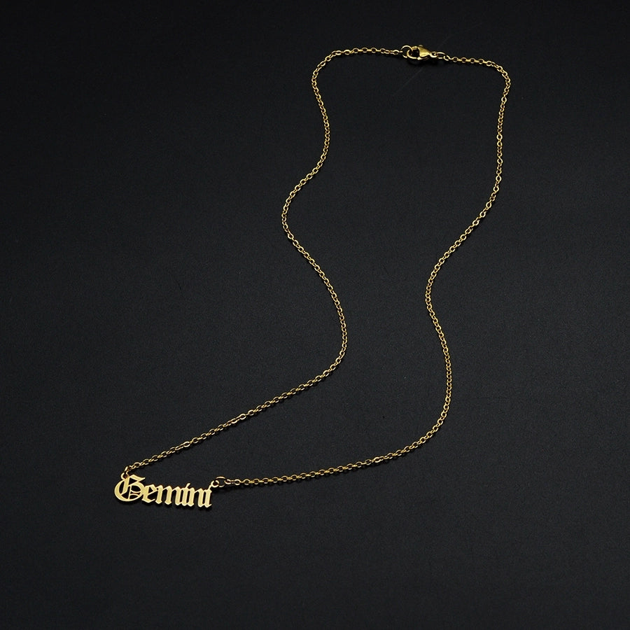 Collar Signo Zodiacal Dorado y Plateado