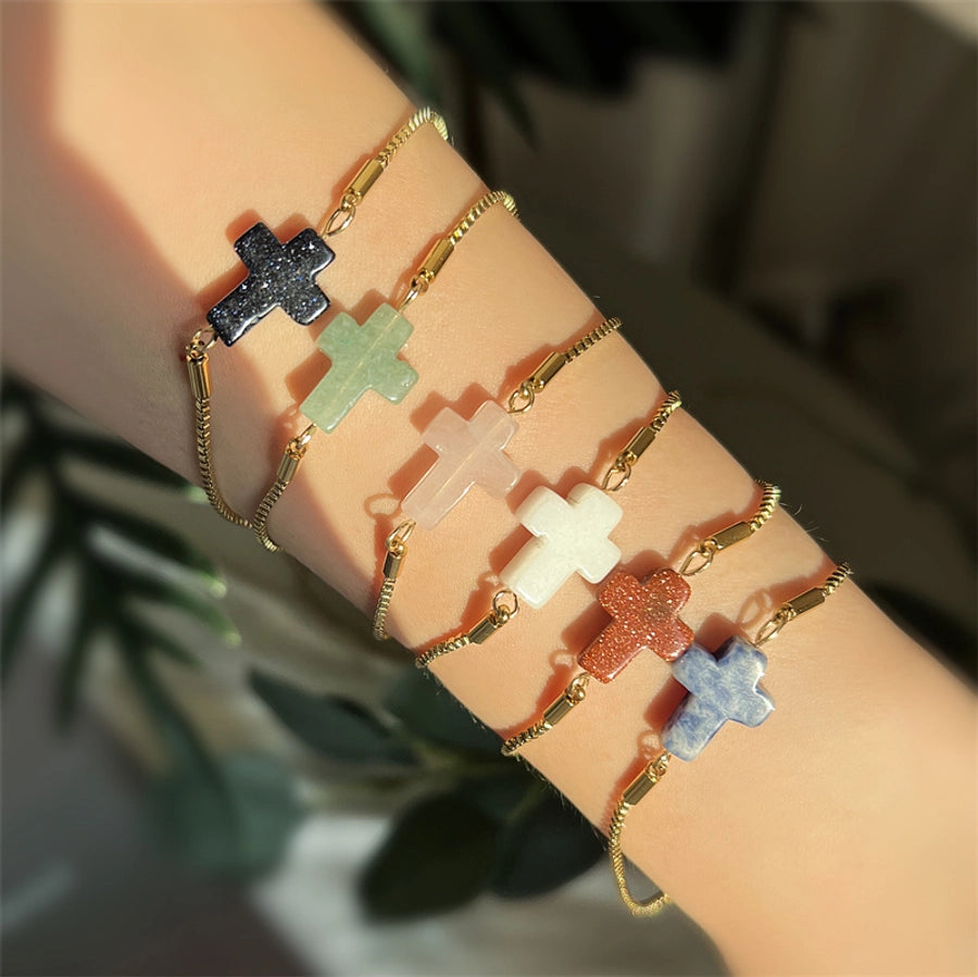Pulsera de Cruz de Cuarzo