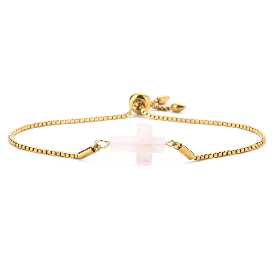 Pulsera de Cruz de Cuarzo