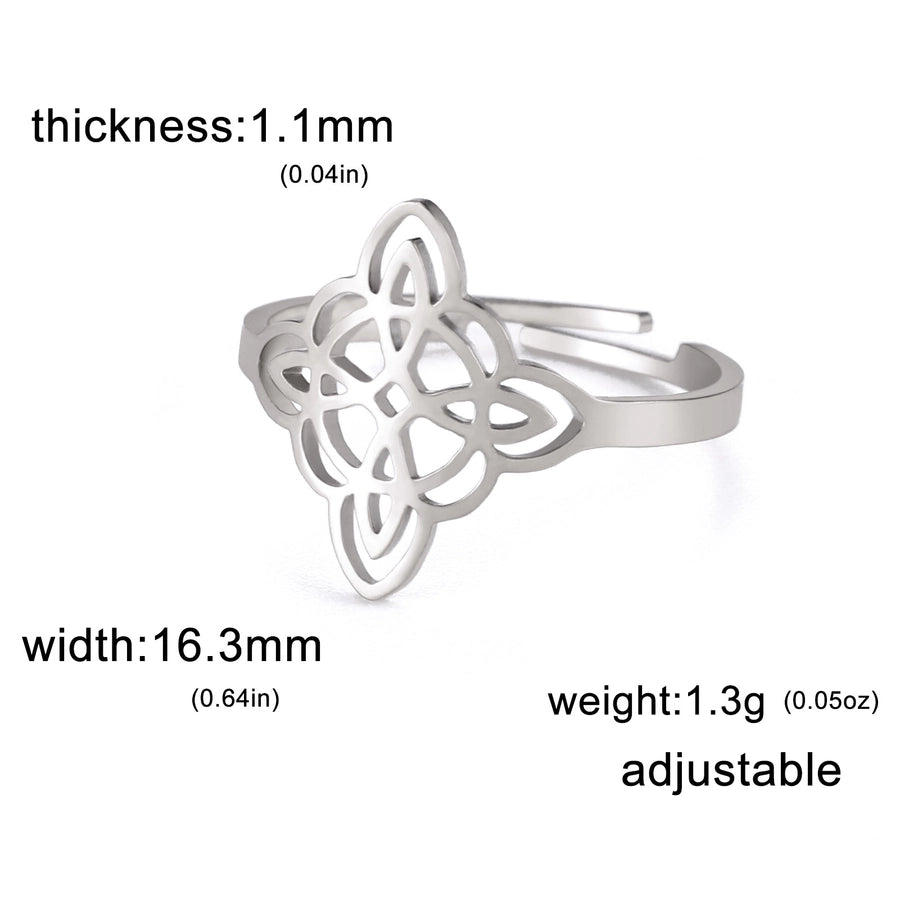Anillos Nudo de Bruja Ajustables