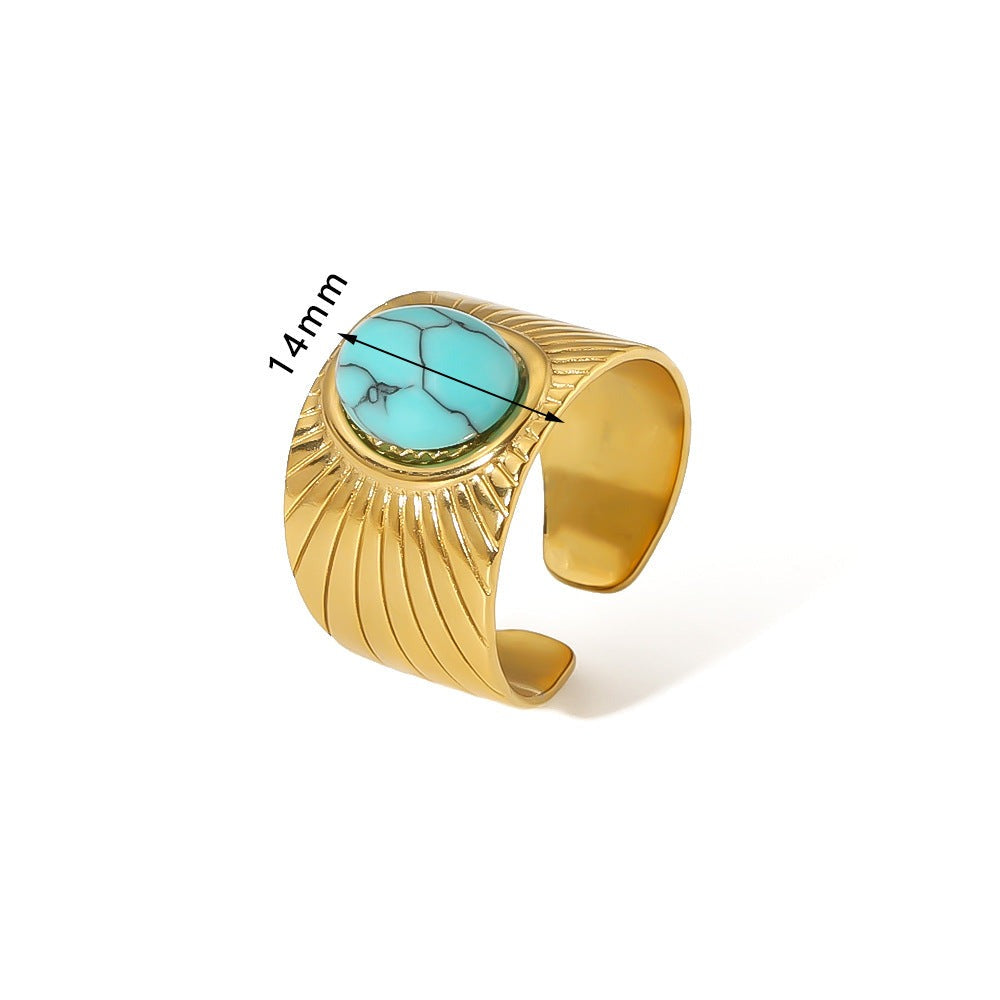 14 Anillos Ajustables con Cuarzo