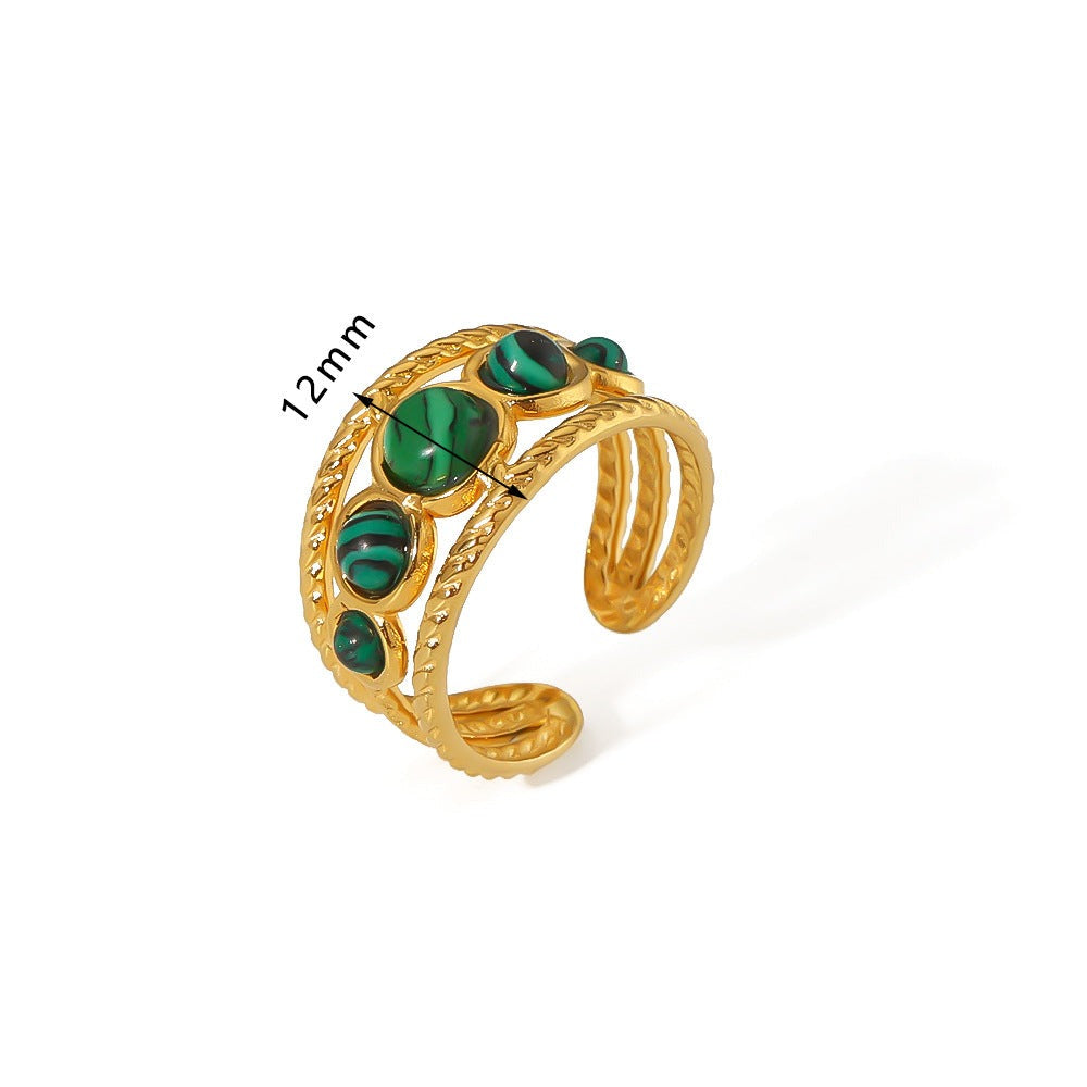 14 Anillos Ajustables con Cuarzo