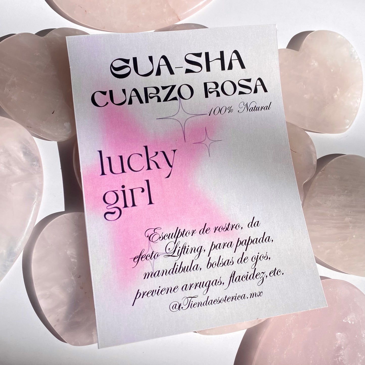 Gua-Sha Chico de Cuarzo Rosa