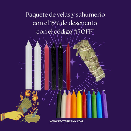 Paquete de Velas y sahumerio