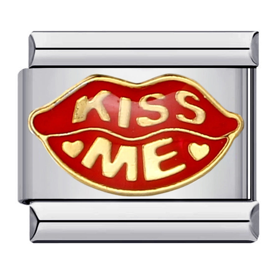 Charms Kiss Me para brazalete italiano