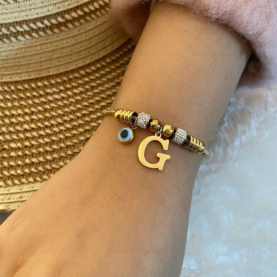 Pulsera Ojo Turco e inicial