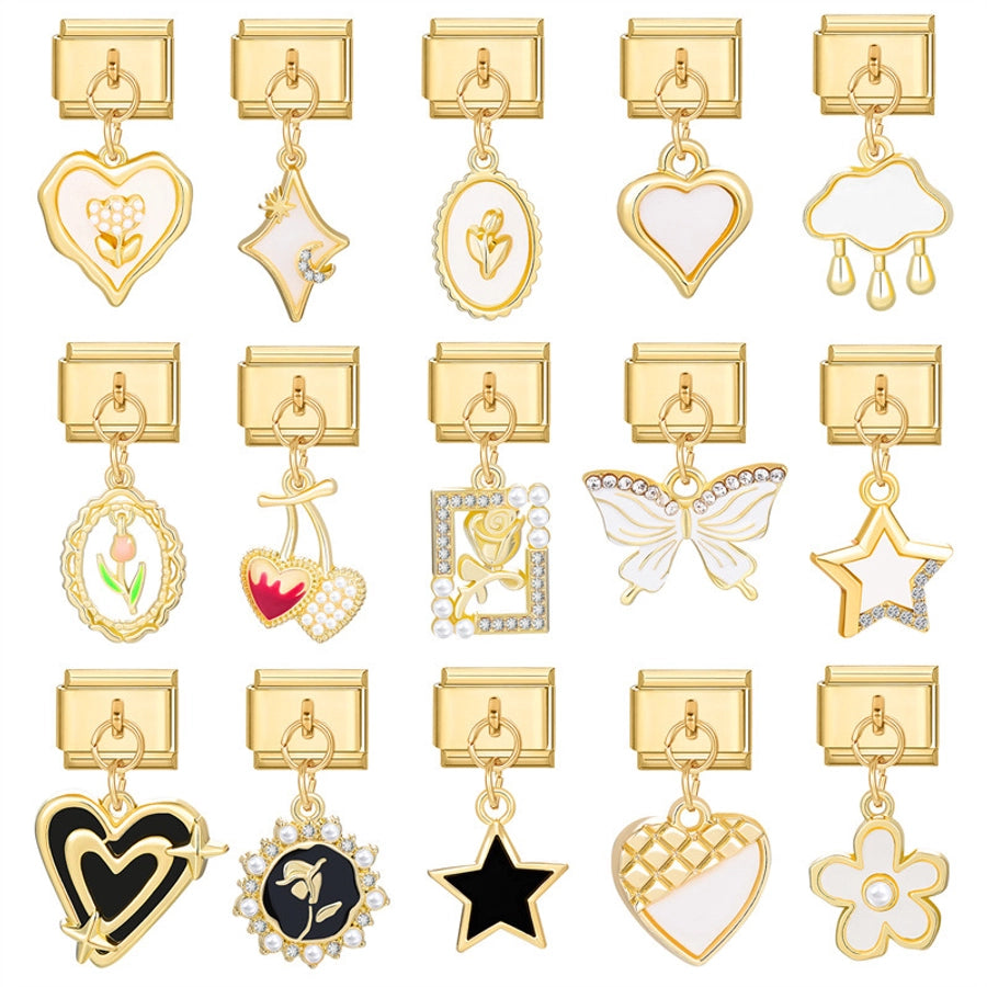 Charms para pulsera italiana dorados