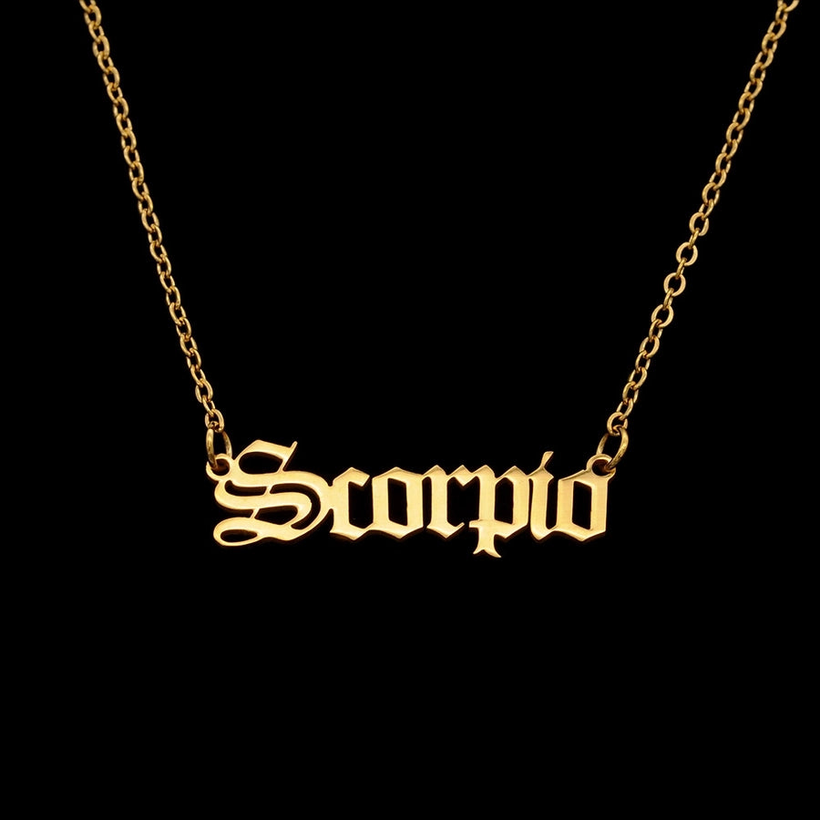 Collar Signo Zodiacal Dorado y Plateado