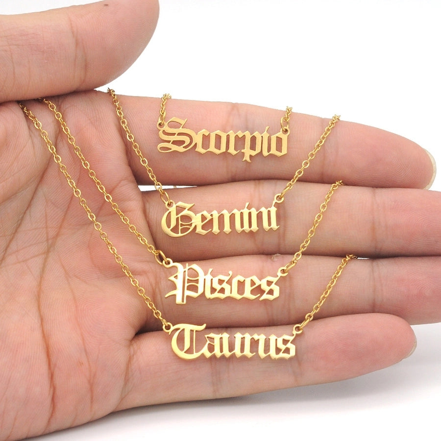 Collar Signo Zodiacal Dorado y Plateado